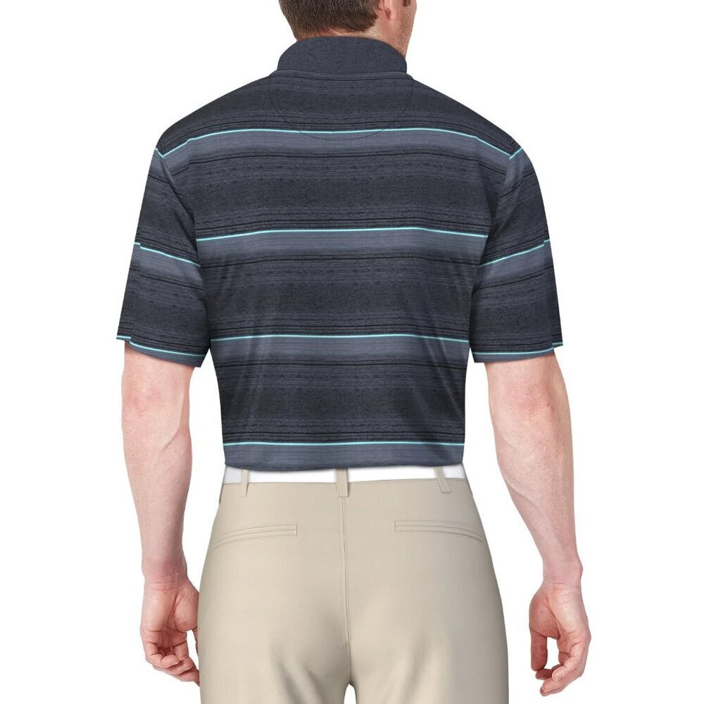Ben Hogan Men's Texture Stripe Short Sleeve Golf Polo Shirt, Size M (38/40) - Picture 3 of 3